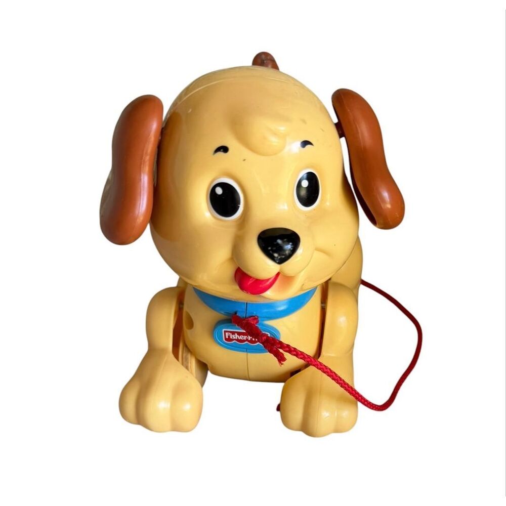 Fisher-Price Lil Snoopy Plastic Pull Along Dog Toy Vintage 2004 Mattel
